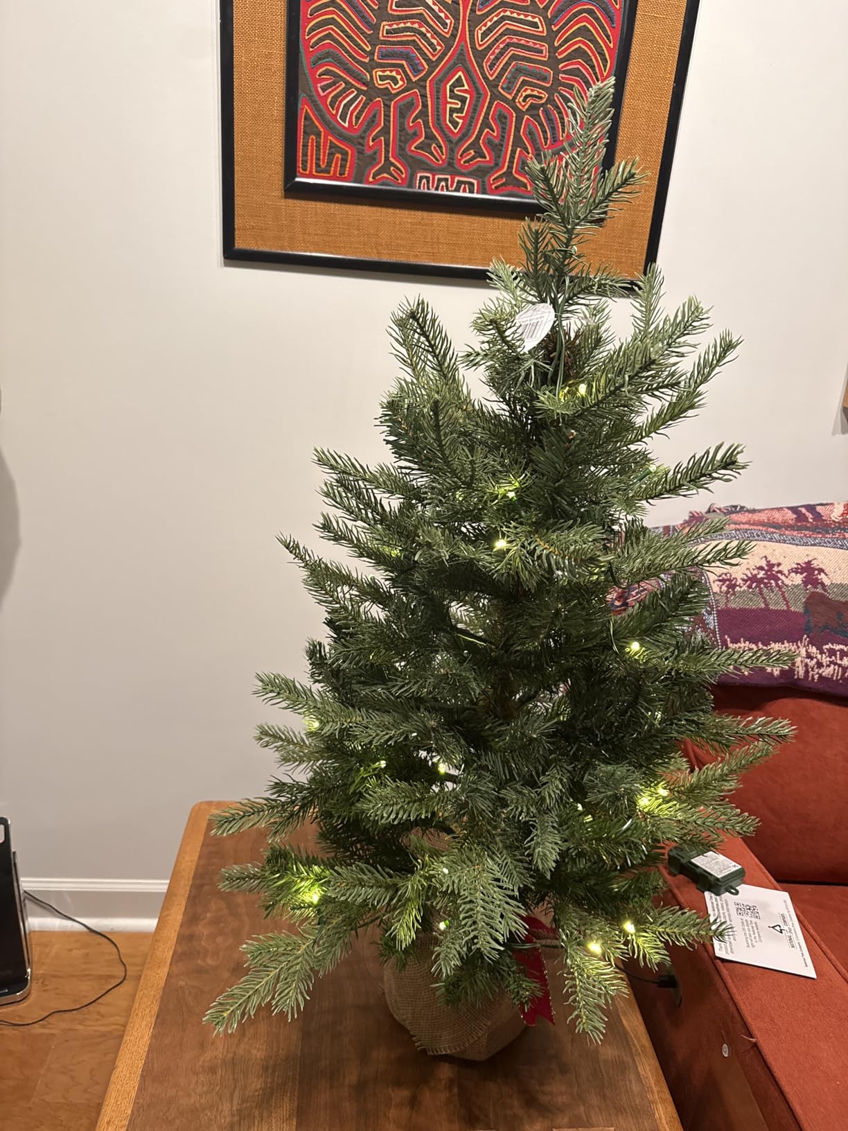 National Tree Company 3ft Pre-Lit Nordic Spruce Mini Christmas Tree customer photo 2