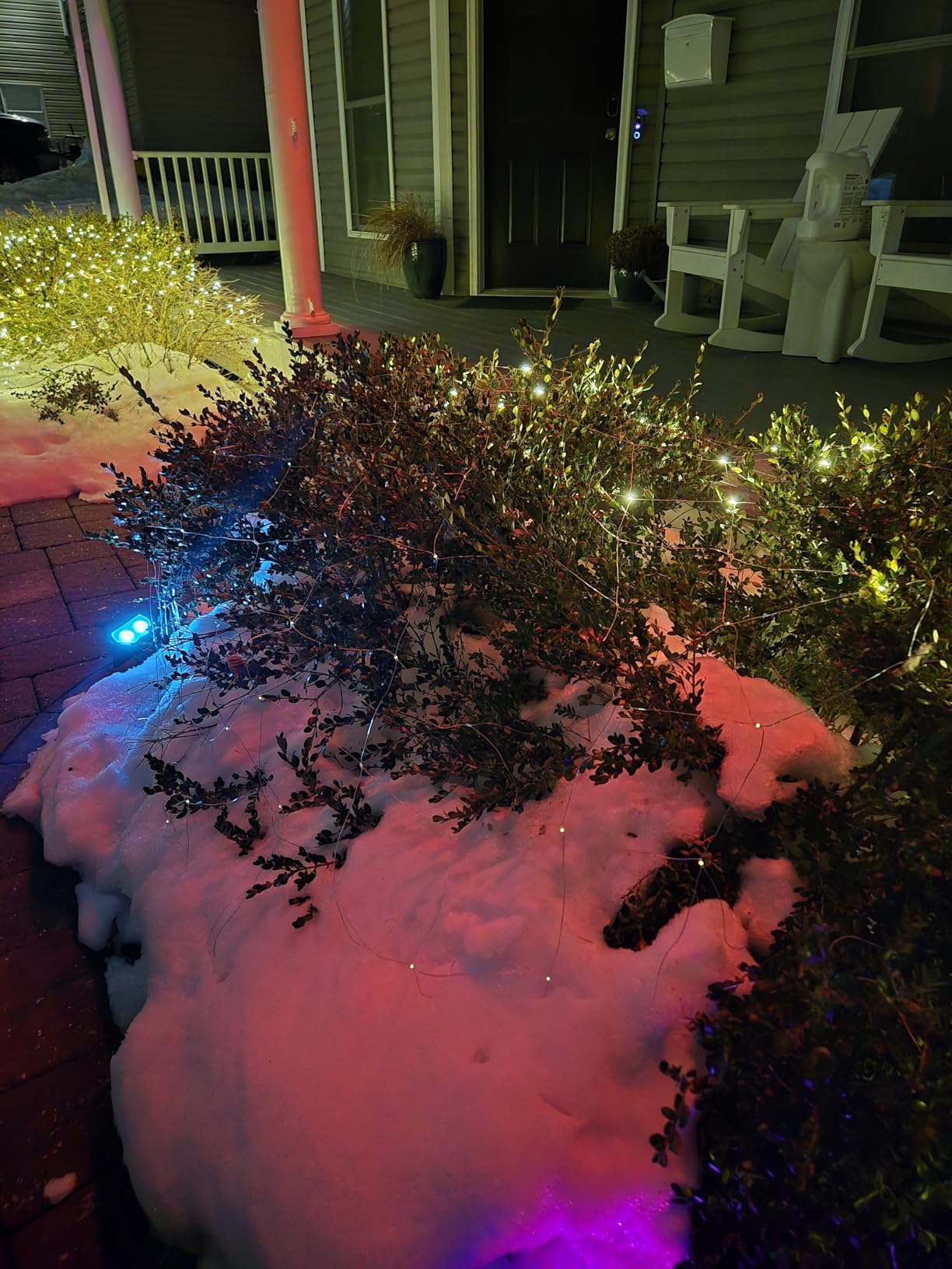 Ollny Net Lights 210LED 10x7ft, Clear Wire Christmas Outdoor Mesh Light customer photo 2