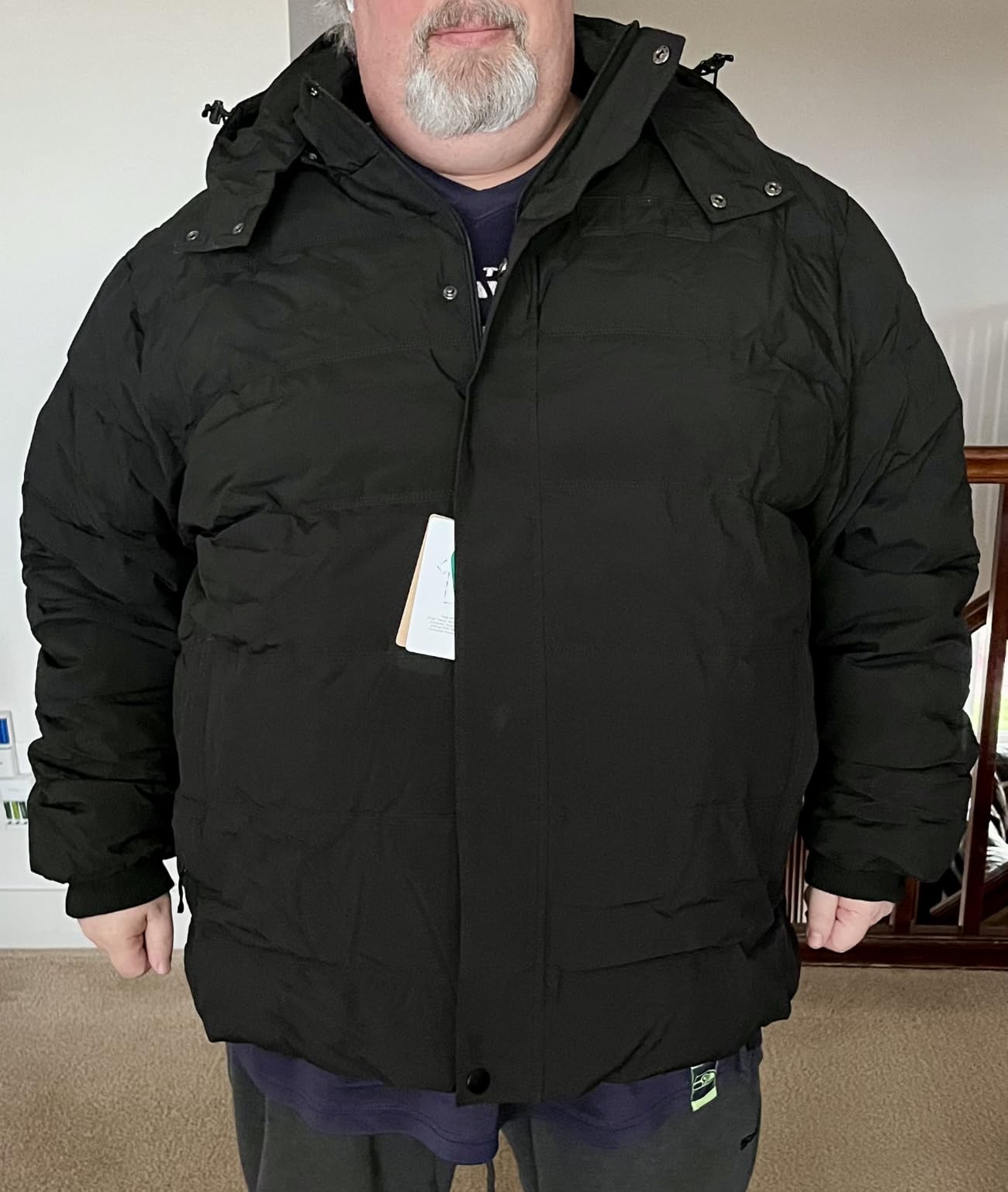 wantdo Men's Puffer Jacket Hooded Winter Coat Warm Thicken Winter Jacket customer photo 1