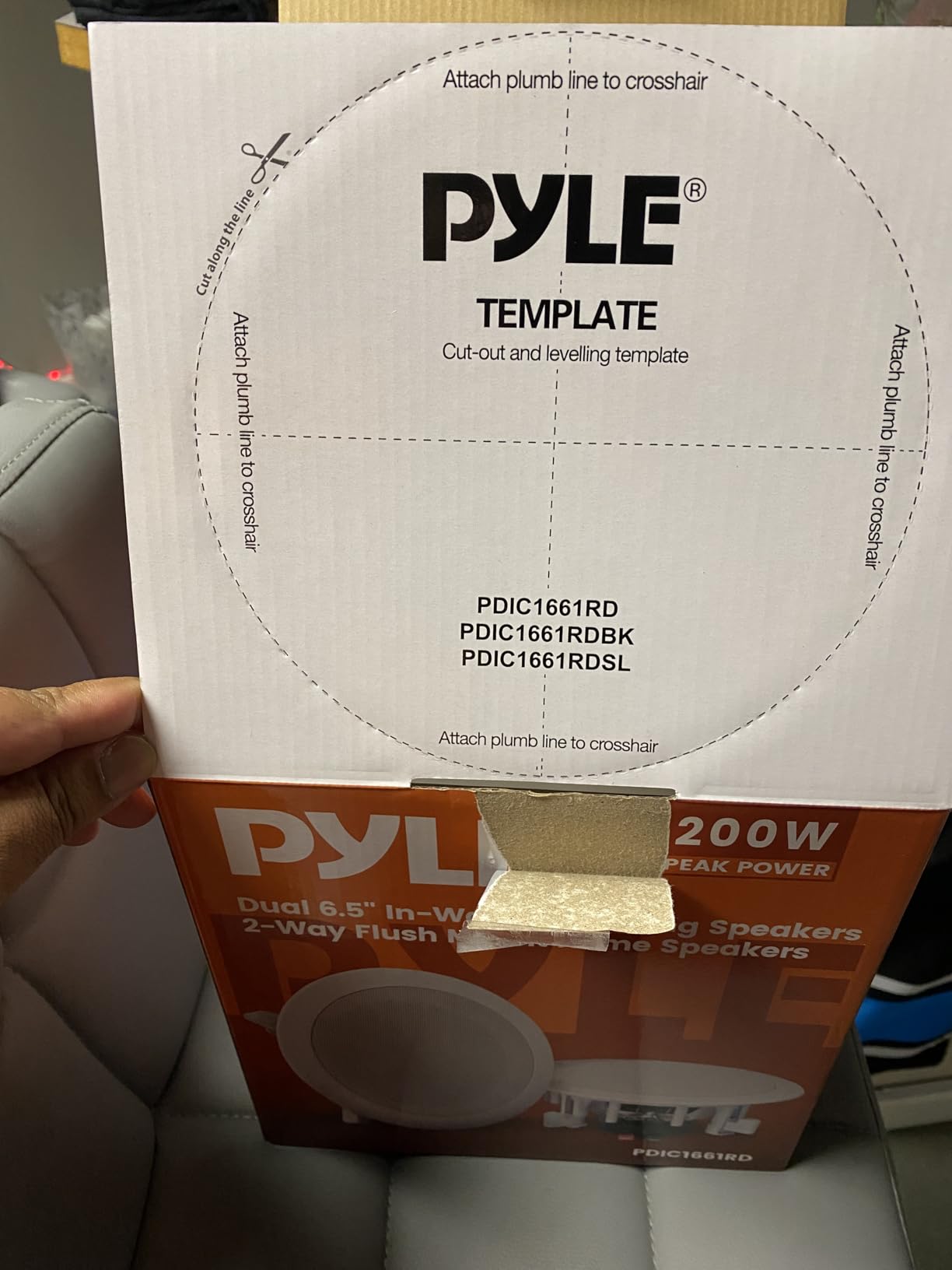 Pyle Pair 6.5” Flush Mount in-wall in-Ceiling 2-Way Home Speaker System Spring Loaded Quick Connections Dual Polypropylene Cone Polymer Tweeter Stereo Sound 200 Watts, White customer photo 2