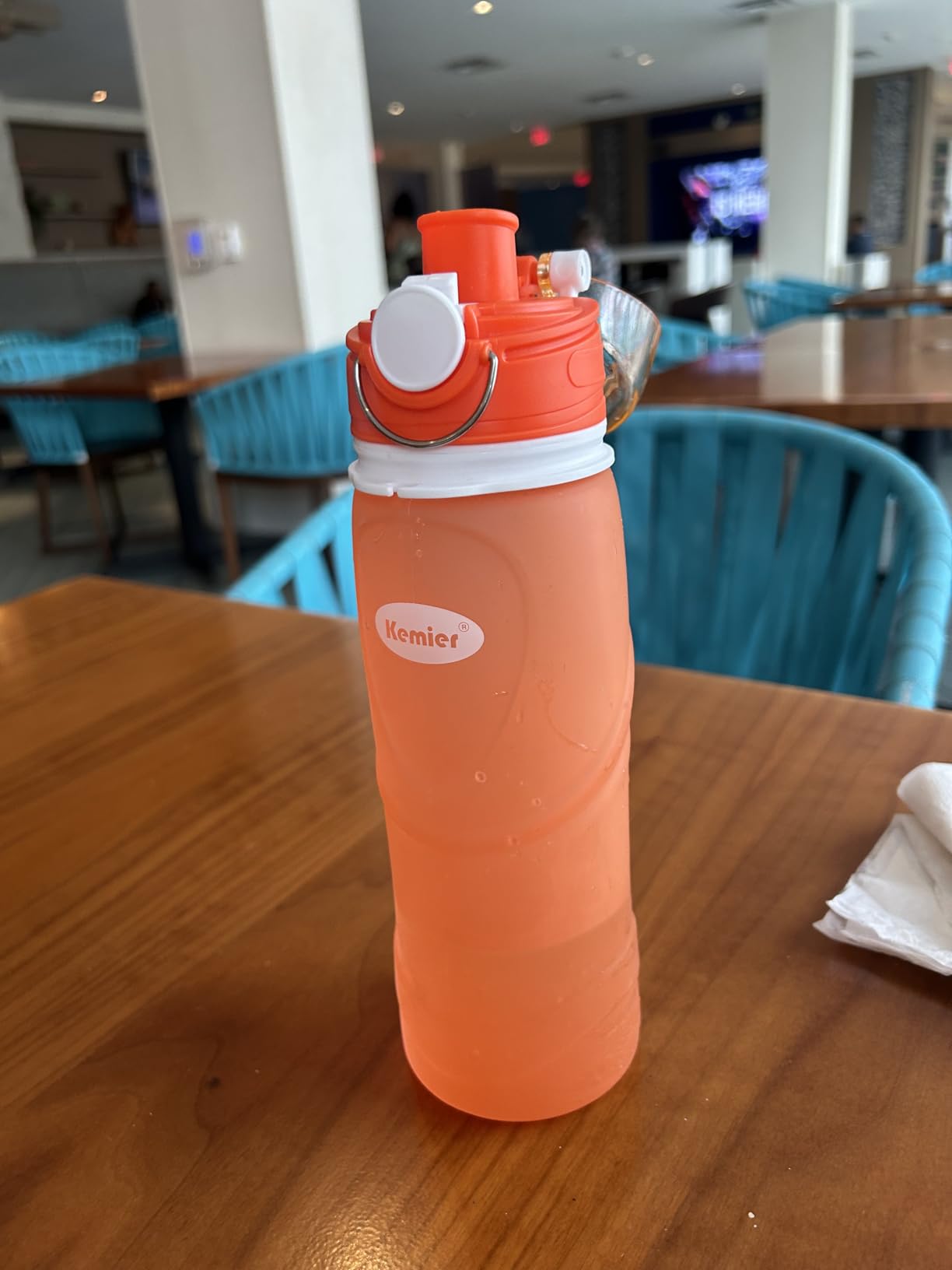 Collapsible Silicone Water Bottles-750ML,Medical Grade,BPA Free Travel Water Bottle Can Roll Up,26oz,Leak Proof Foldable Sports & Outdoor Water Bottles customer photo 1
