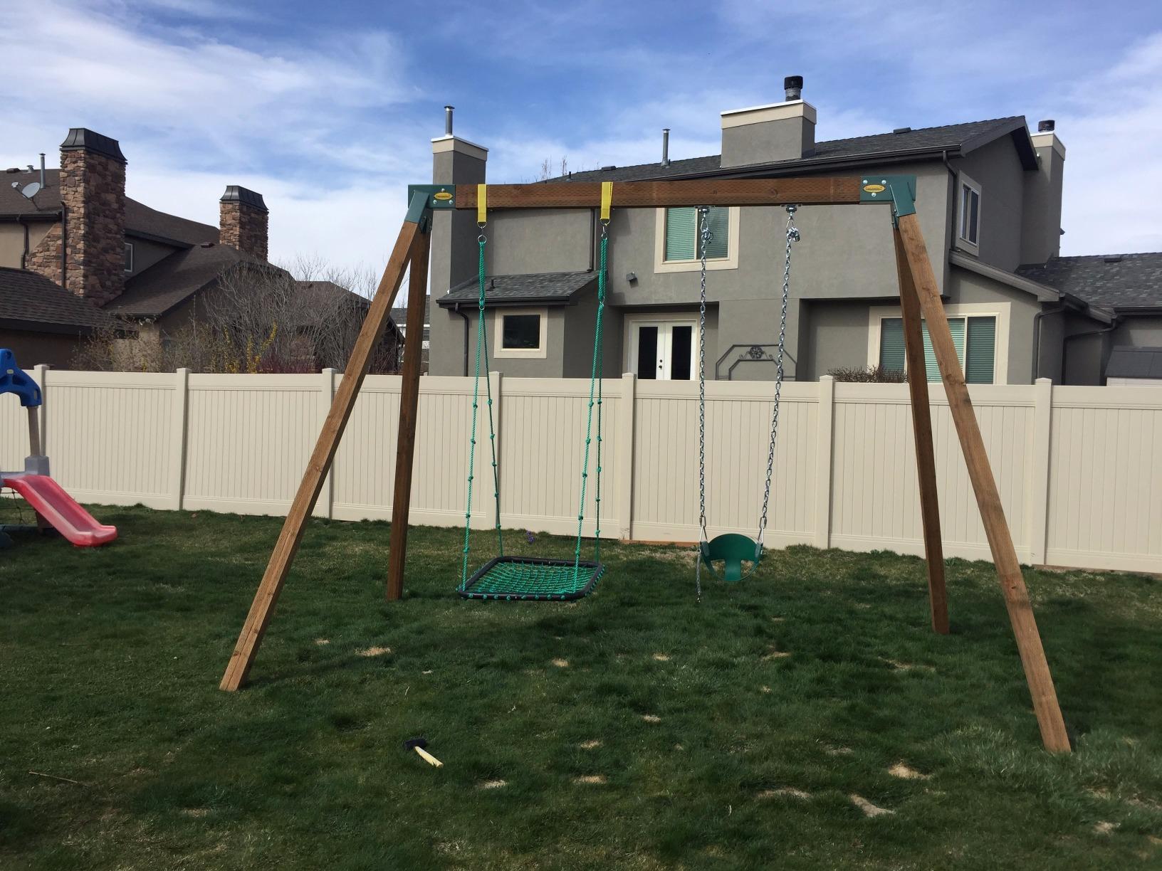 Eastern Jungle Gym Easy 1-2-3 A-Frame 2 Brackets for Swing Set, Green customer photo 2