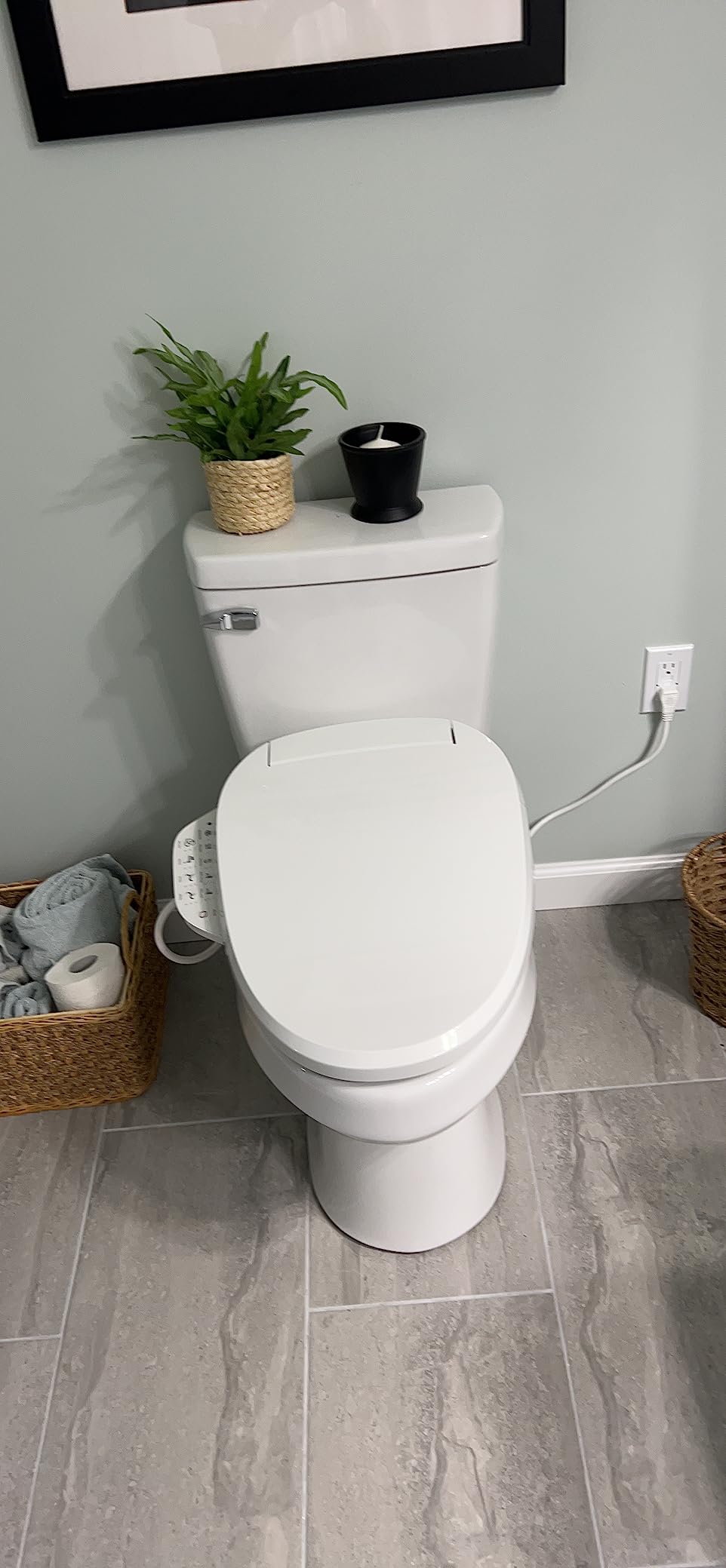 Kohler PureWash E590 Elongated Heated Bidet Toilet Seat, White with Side Panel, Warm Water, Dryer, Quiet-Close Lid, Self-Cleaning Wand, Adjustable Water Pressure and Nightlight, Easy Installation customer photo 2