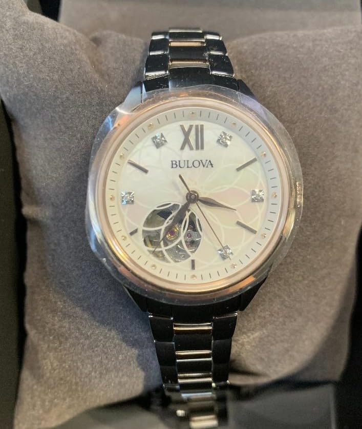 Bulova Ladies' Classic Diamond 3-Hand Automatic in Stainless Steel, Mother-of-Pearl Dial and Open Aperture Dial customer photo 2