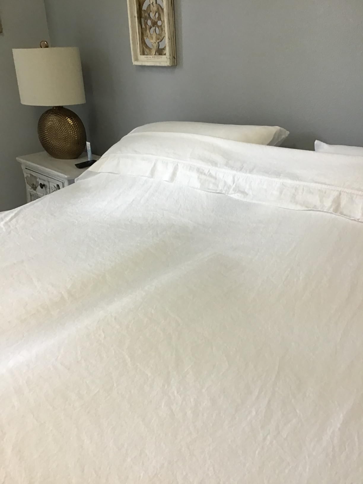 Mayfair Linen 100% Egyptian Cotton Queen Size Sheets Set - Luxury 600 Series Voyage Collection Egyptian Cotton Sheets Queen Size (4 PC, White), Soft, Cooling, 16