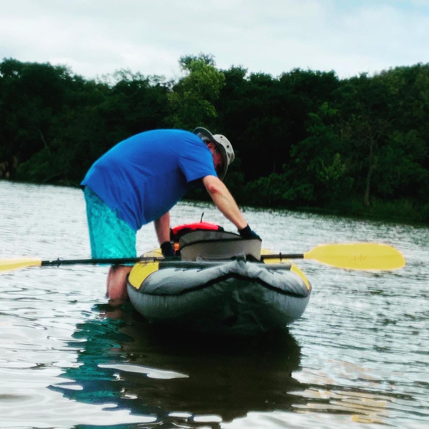 Advanced Elements - Island Voyage 2 Inflatable Kayak - Recreational Convertible Kayak - for 1 or 2 Person - 11 ft - Yellow customer photo 2