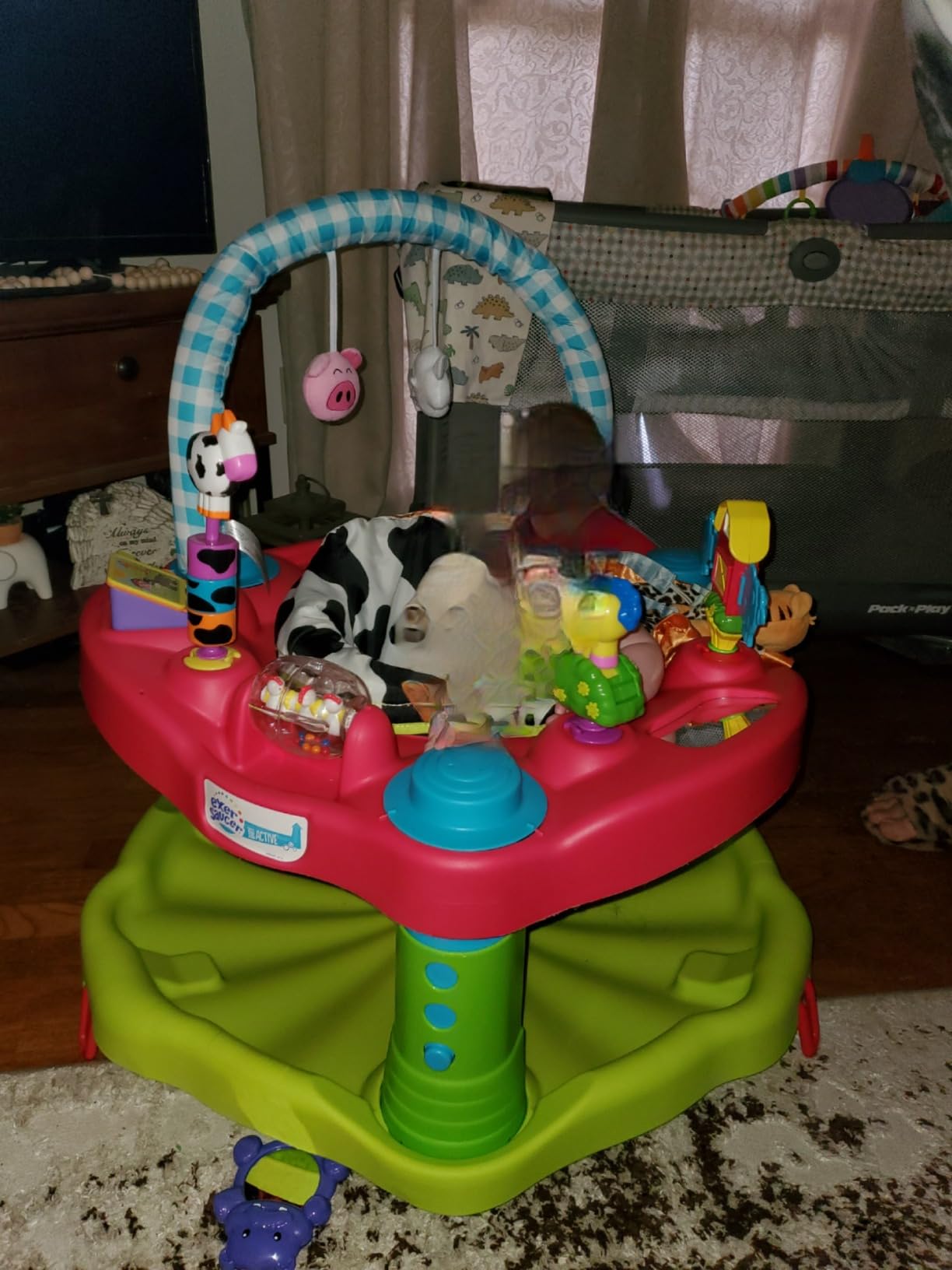 Evenflo Exersaucer Moovin & Groovin Activity Center, 25x30x30 Inch (Pack of 1) customer photo 2