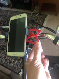 Bike & Motorcycle Phone Mount - GPS Cell Phone Holder for Bicycle Handlebar - Easy to Install Bike Accessories Fits iPhone, Galaxy, Android - Stocking Stuffers - 3 Bands (Black, Red, Green) customer photo 1