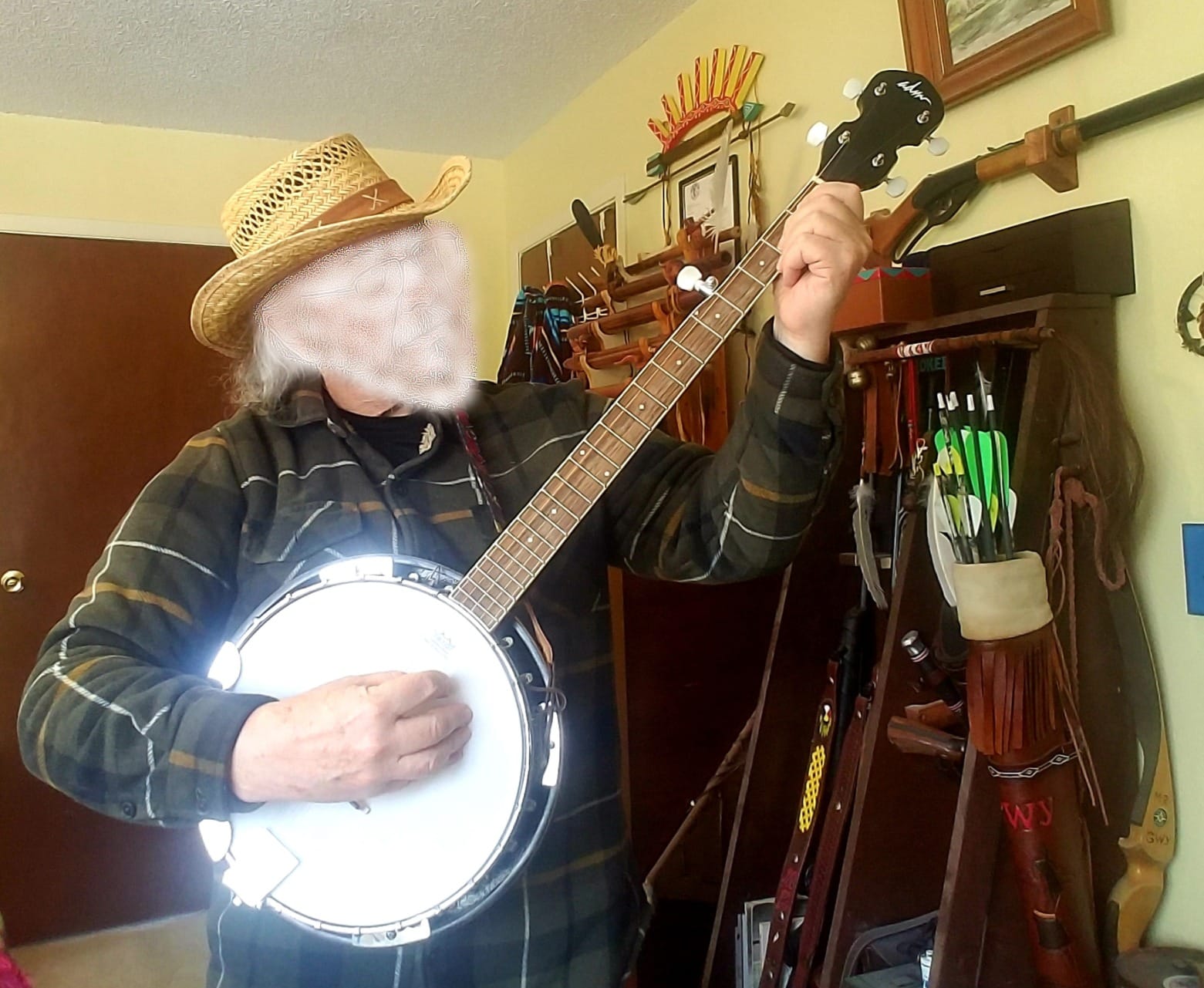ADM Banjo 5 String Full Size Banjoes Set, 38 Inch Beginner Banjo Kit with Resonator, Remo Drum Head, Open or Closed Back, Gift Package Free Lessons Starter Accessories for Adults Teenager, Brown customer photo 1