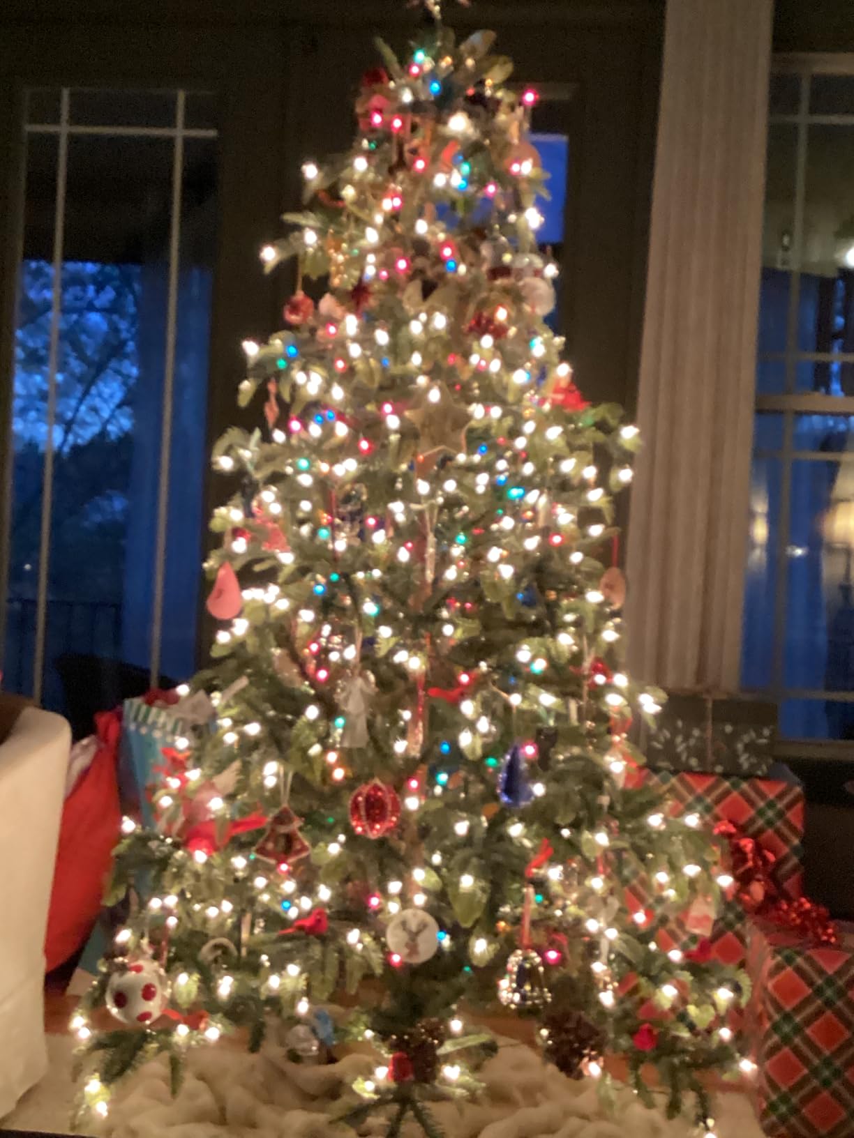 Puleo International 7.5ft Pre-Lit Aspen Fir Artificial Christmas Tree customer photo 1