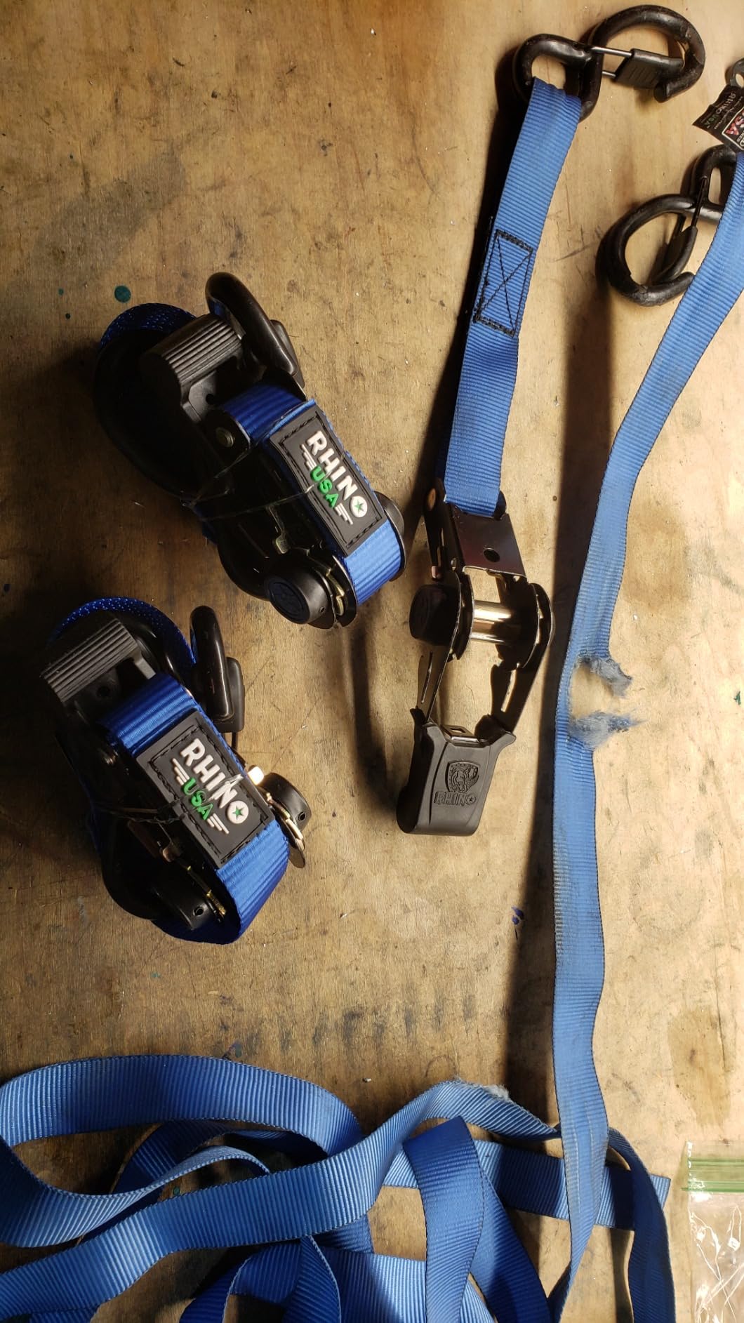 Rhino USA Ratchet Straps Tie Downs (4-Pack) - 1in x 15ft with S Hooks customer photo 2