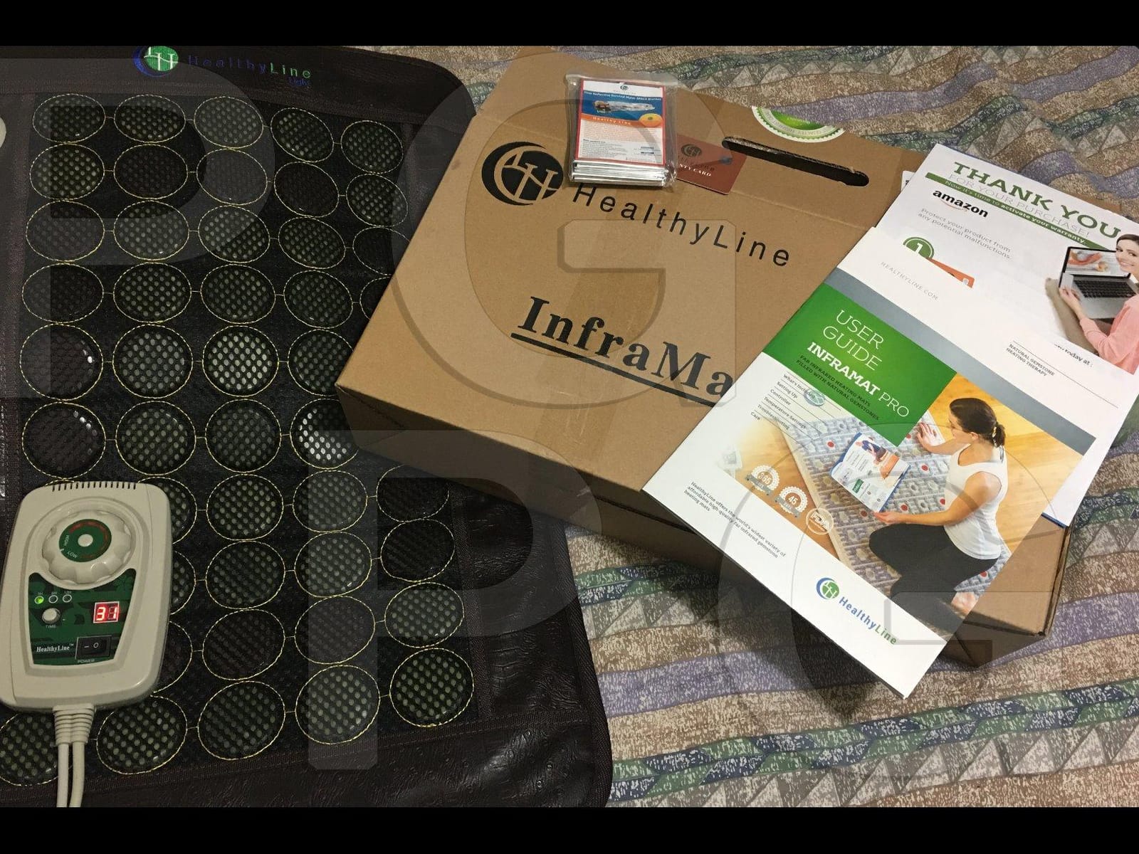 HealthyLine Mesh Heating Pad for Back, Jade & Tourmaline, 32 x 20 customer photo 1
