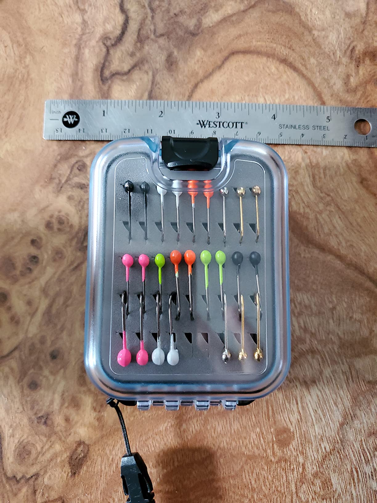 Dr.Fish Fly Fishing Box, Flies Storage Case Waterproof Silicone Double Sided Clam Fishing Jig Boxes Crappie Panfish Trout Large customer photo 1