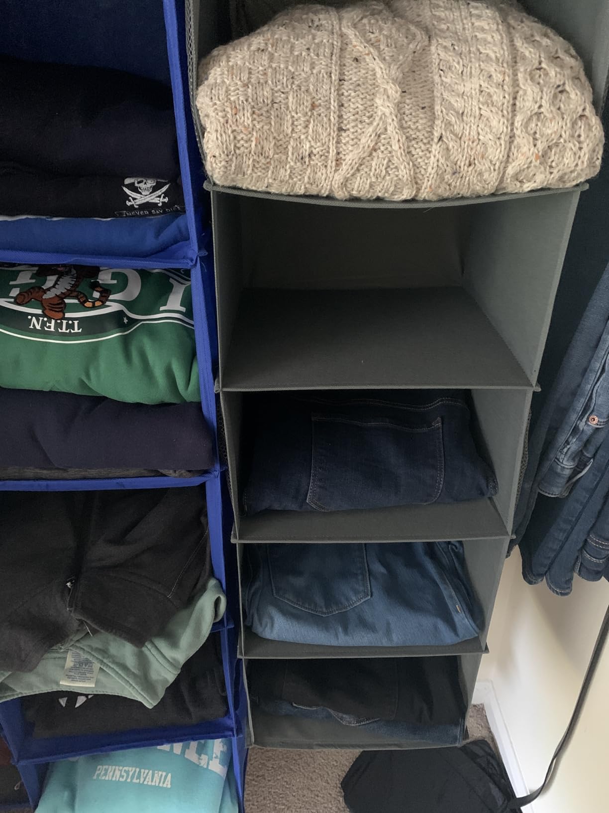 Simple Houseware 5 Shelf Hanging Closet Organizer, Gray customer photo 1