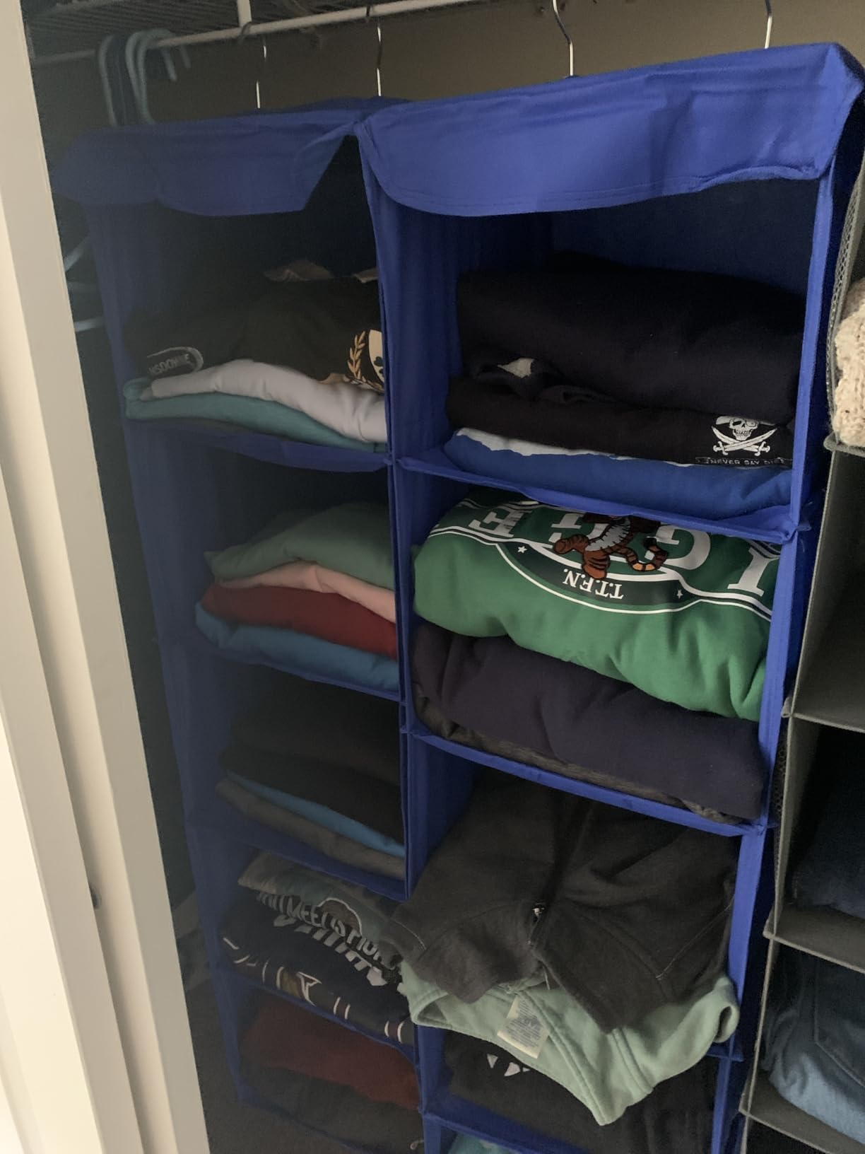 Simple Houseware 6 Shelf Hanging Closet Organizer, Gray customer photo 2