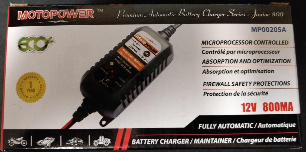 MOTOPOWER MP00205A 12V 800mA Automatic Battery Charger, Maintainer, Trickle and Desulfator customer photo 2