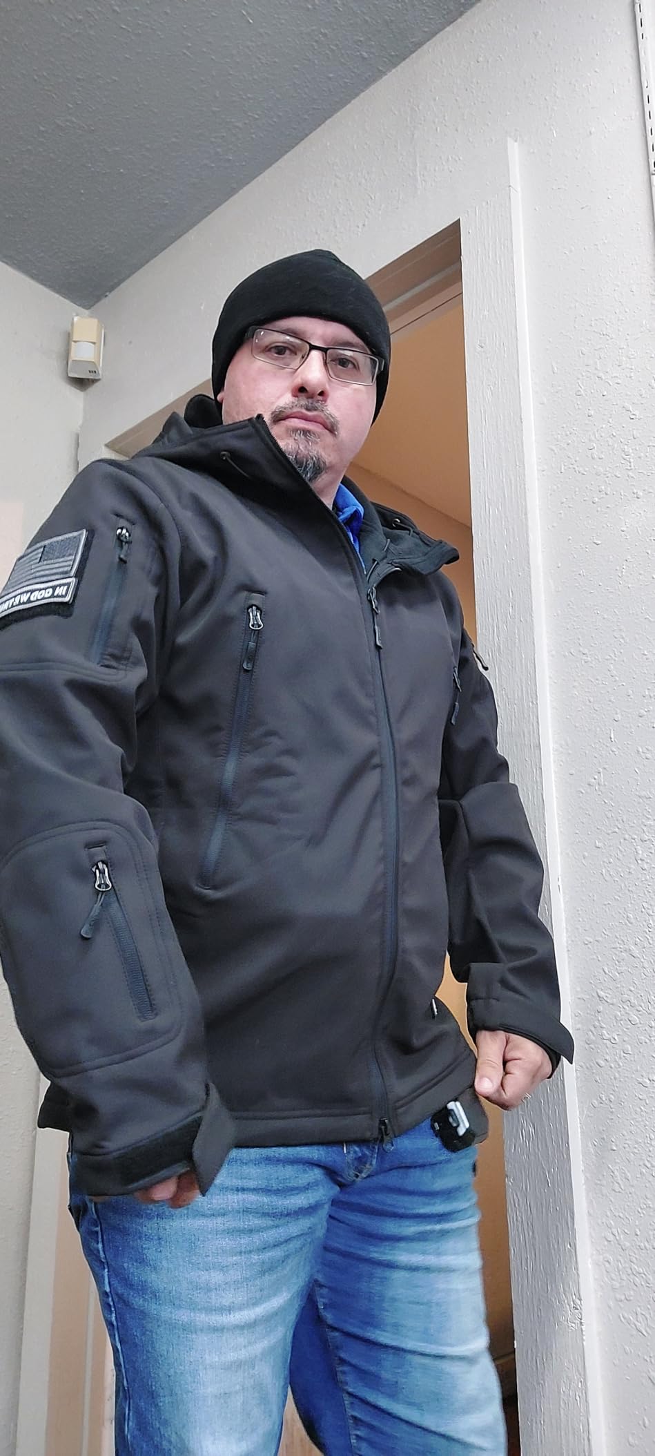 FREE SOLDIER Men's Hooded Waterproof Softshell Jacket customer photo 1
