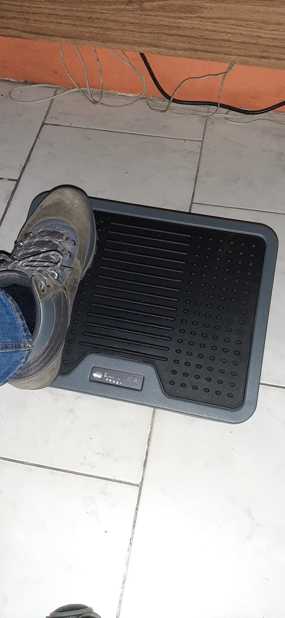 EUREKA ERGONOMIC Tilt Adjustable Footrest, Foot Rest for Under Desk at Work with Massage Surface, Office Foot Rest Under Desk with 20 Degree Tilt No Locking, Metal Frame customer photo 1