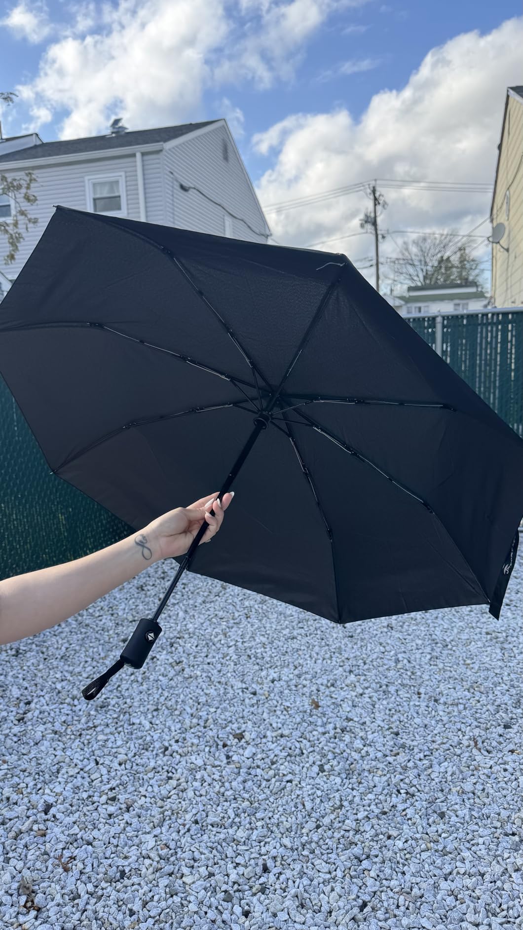 SY COMPACT Travel Umbrella - Windproof Automatic Compact Umbrellas for Rain customer photo 2