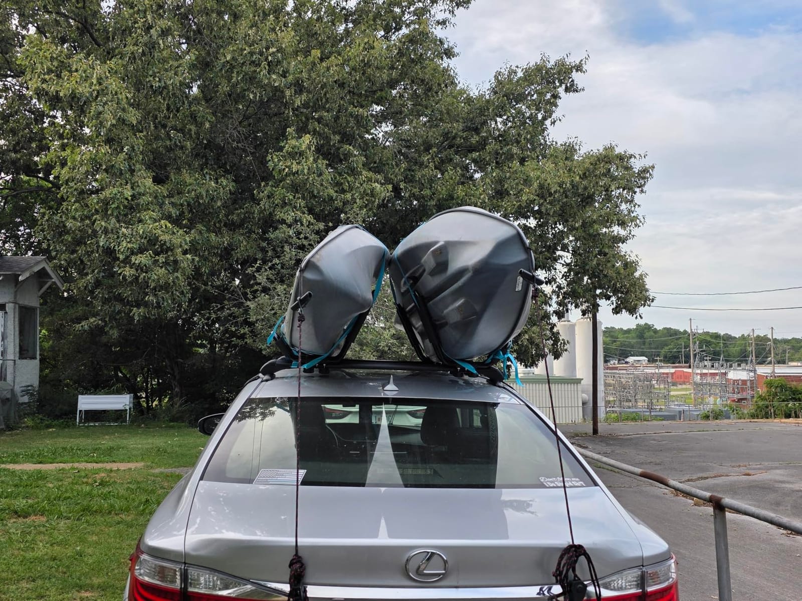 2 Pairs Heavy Duty Kayak Rack-Includes 4 Pcs Ratchet Tie-Mount on Car Roof Top Crossbar-Easy to Carry Kayak Canoe Boat Surf Ski (J-Bar Rack) customer photo 2