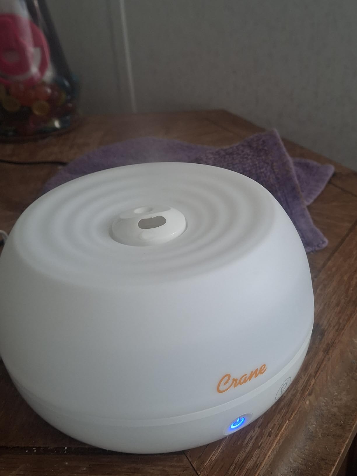 Crane Portable Ultrasonic Travel Humidifier & Aroma Diffuser – 0.2 Gallon Cool Mist, No Filter Required, Optional Essential Oil Tray, Whisper-Quiet for Babies, Travel, & Small Rooms (White) customer photo 1