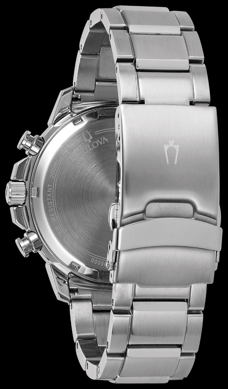 Bulova Men's Marine Star Series C Stainless Steel 6-Hand Chronograph Quartz Watch, Black Dial Style: 96B272 customer photo 2