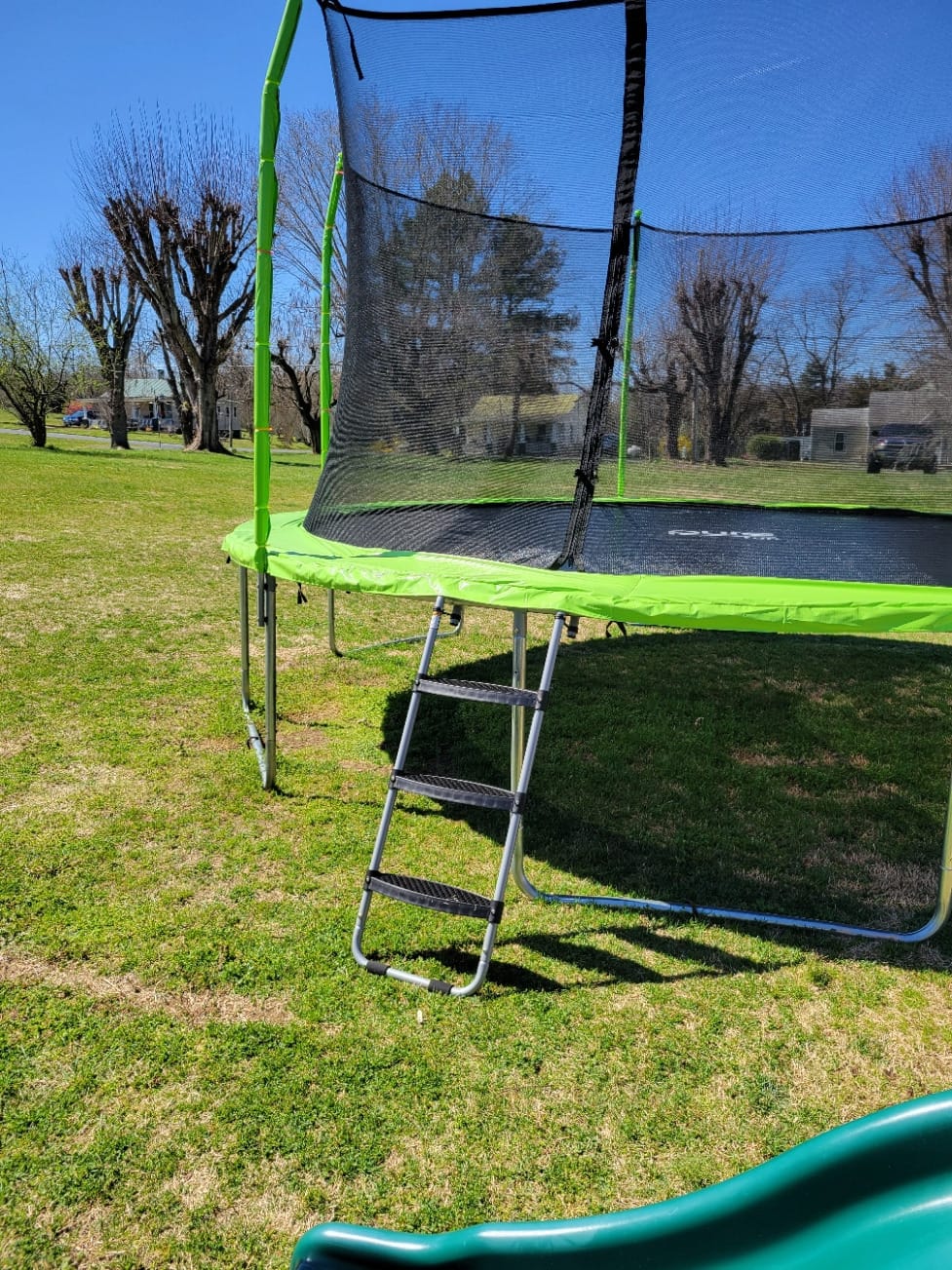 Trampoline Ladder Wide 3-Step, Heavy-Duty Design, No Slip Extra-Wide Steps in Black customer photo 2