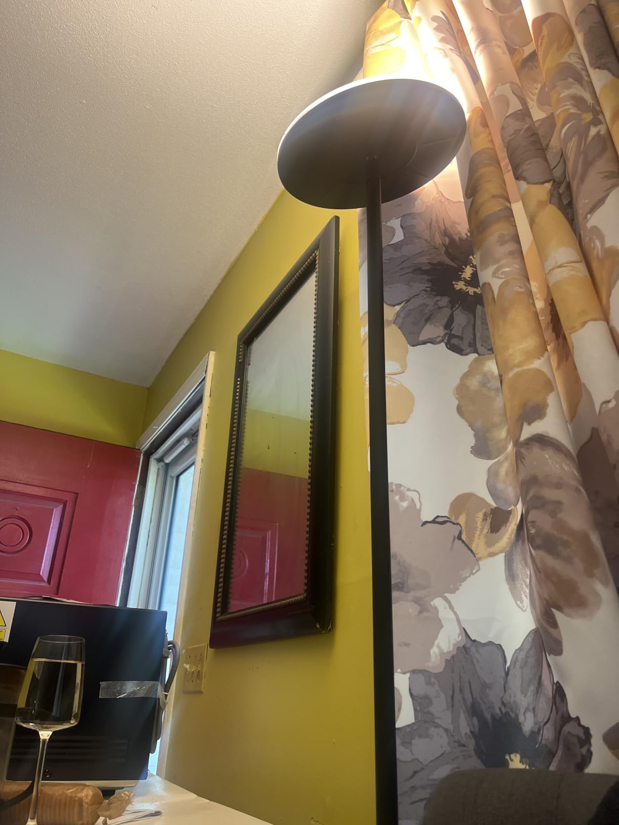 Brightech Sky LED Floor lamp, Torchiere Super Bright Floor Lamp for Living Room Decor & Office - Dimmable, Tall Standing Torch Lamp with Warm Light for Bedroom & Reading - Gold Brass customer photo 2