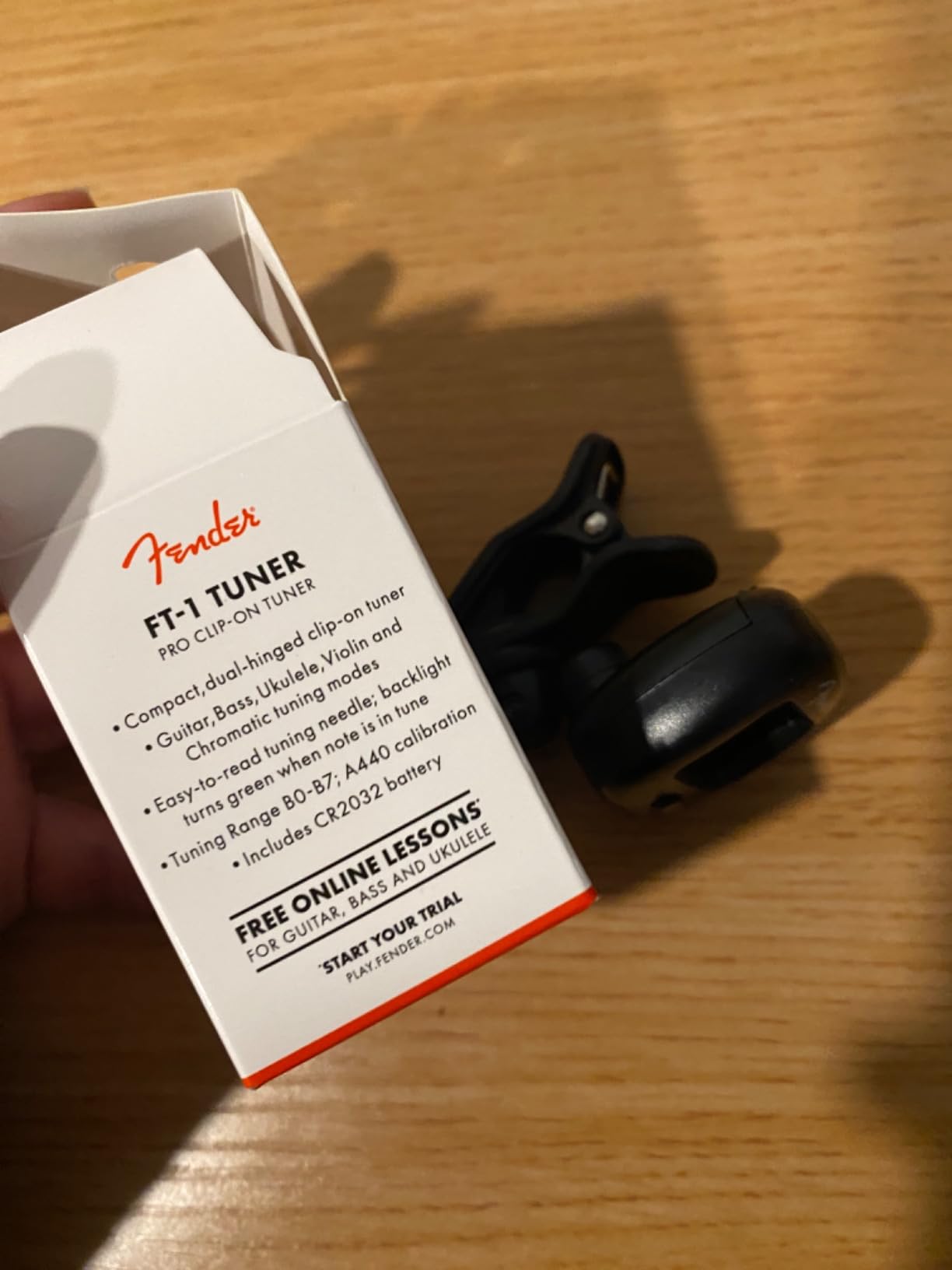Fender FT-1 Professional Guitar Tuner Clip On, Guitar Accessories, with 1-Year Warranty, Full-Range Chromatic Guitar Tuner with Dual-Rotating Hinges, A4 Calibration customer photo 2