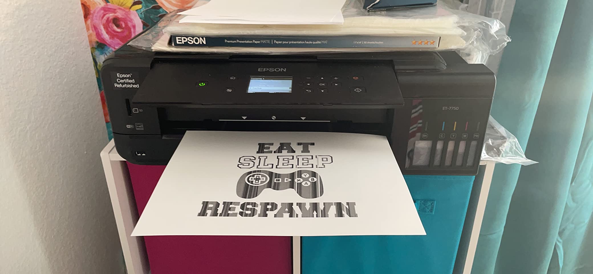 Epson Expression Premium EcoTank Wireless 5-Color All-in-One Supertank Printer with Scanner, Copier and Ethernet customer photo 2