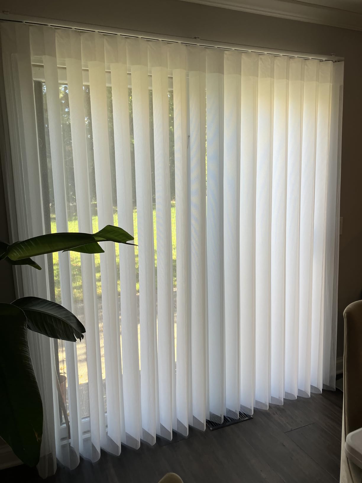 CHICOLOGY Vertical Blinds, Oxford White (Vinyl), 3.5