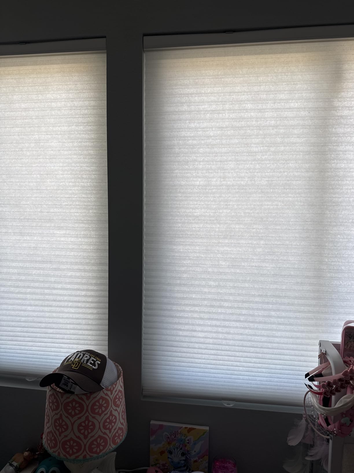 CHICOLOGY Cordless Cellular Shades, Room Darkening, Mist, 46x48 customer photo 2