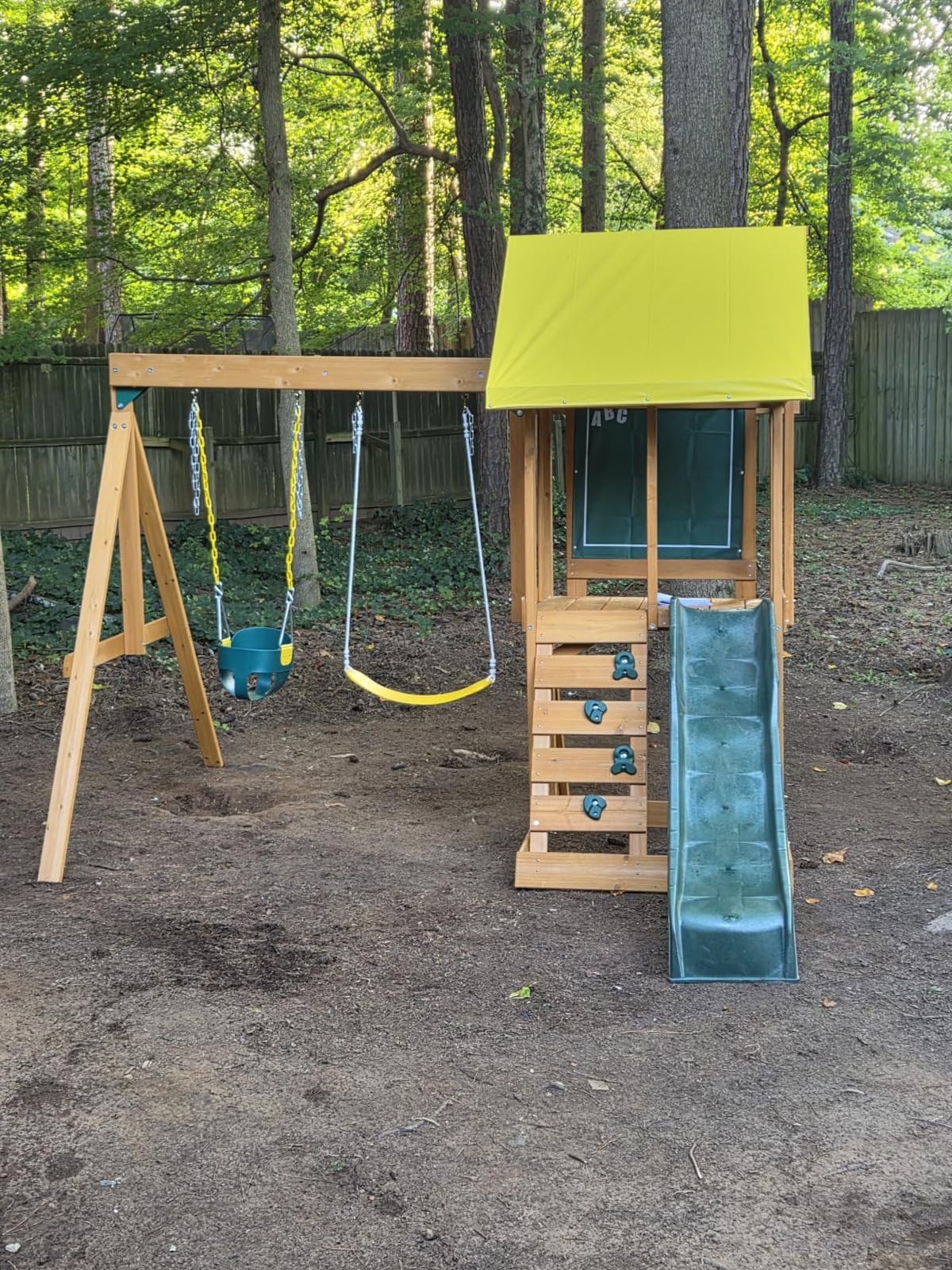 KidKraft Appleton Wooden Swing Set, (Amazon Exclusive) customer photo 2