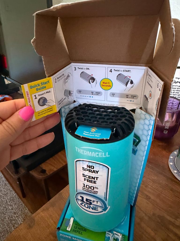 Thermacell Fuel-ZoneGuard Base Patio Shield Mosquito Repeller, Glacial Blue customer photo 2