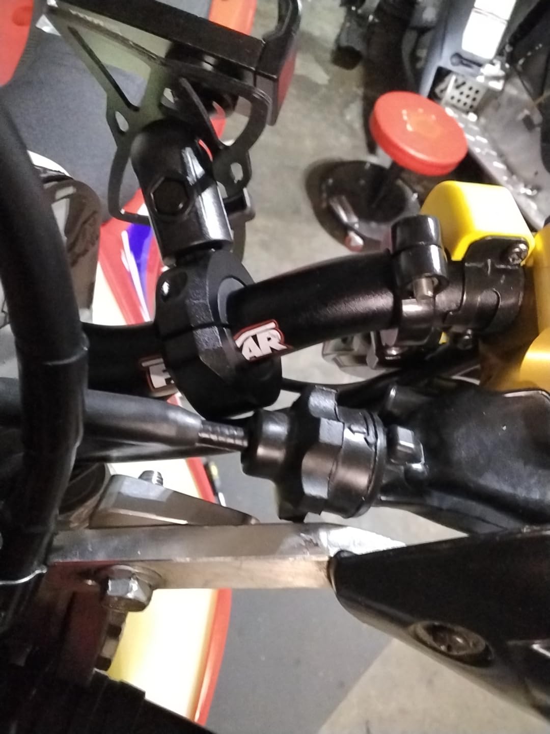 Tackform Black Motorcycle ALL METAL Phone Mount - 20MAXX Spring Cradle | BC3 Universal Clamp Fits 7/8