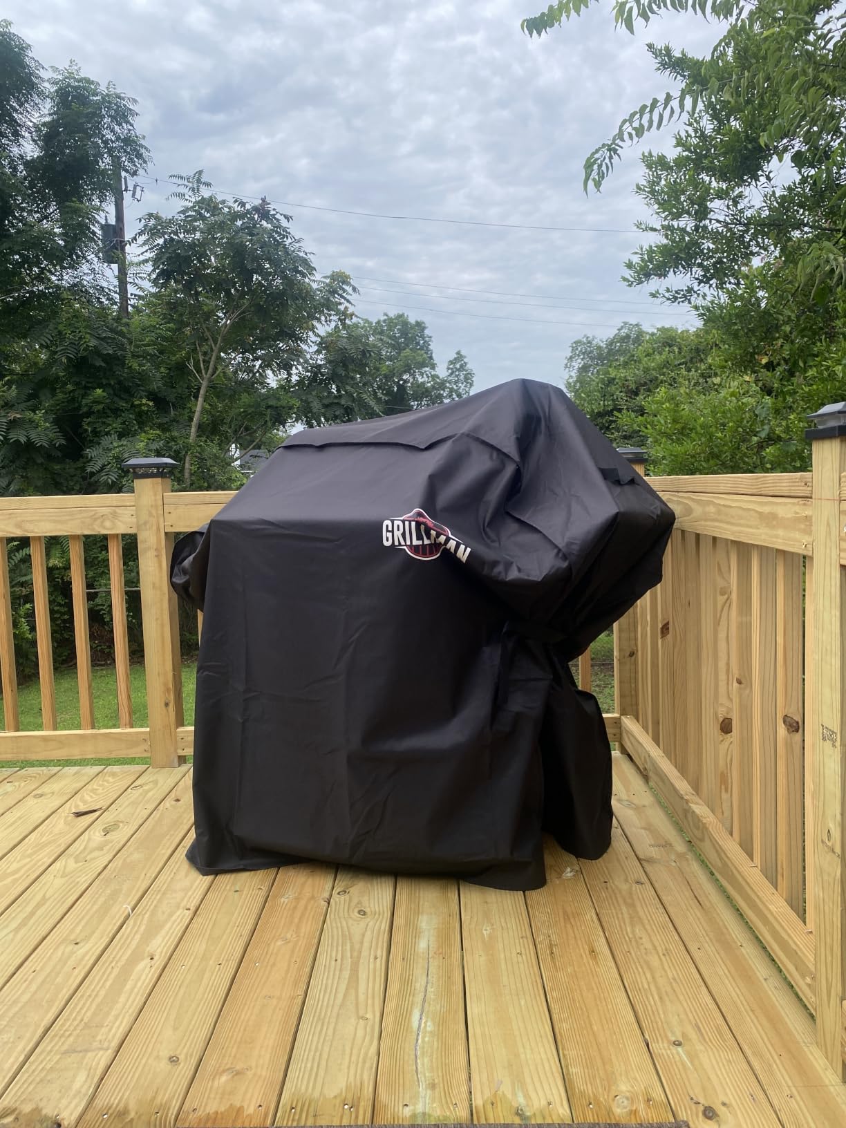 Grillman Grill Cover, BBQ Outdoor Grill Covers, Charcoal, Gas Grills, Waterproof, Rip-Proof, Weather-Resistant, Anti-UV, Barbecue Cover for Weber, Genesis, Charbroil, Nexgrill, etc (Black, 58 Inch) customer photo 2