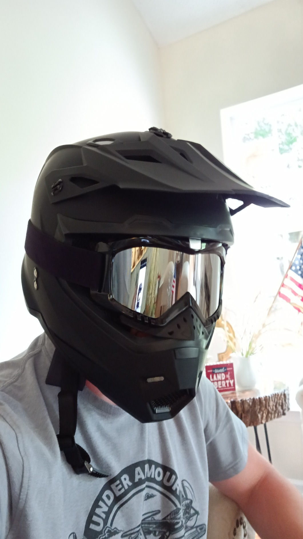 1Storm Adult Motocross Helmet BMX MX ATV Dirt Bike Four Wheeler Quad Motorcycle Full Face Helmet Racing Style: HF801 Matt Black customer photo 2
