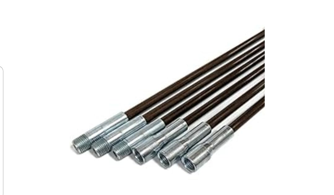 Midwest Hearth Fiberglass Chimney Sweep Rod Kit, 18-Foot, 1/4-NPSM, Brown customer photo 2