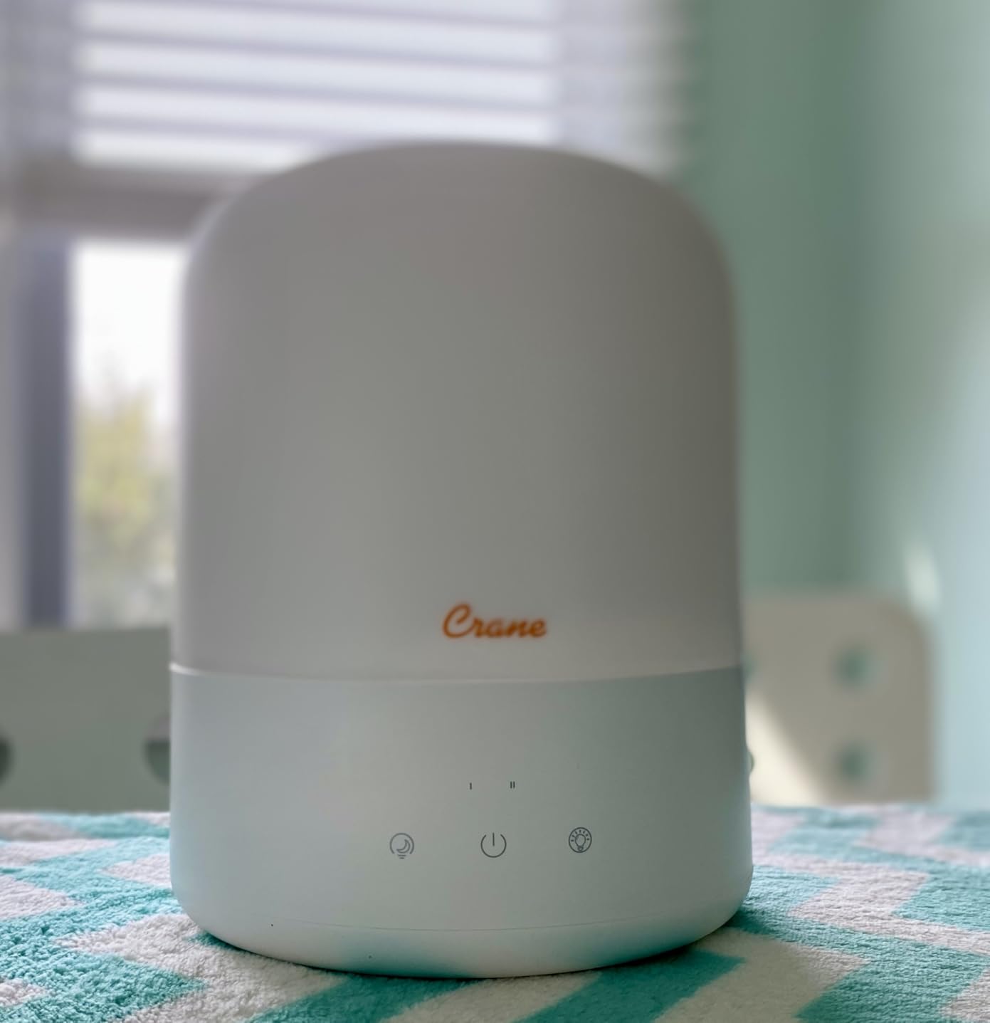 Crane Top Fill Mini Humidifier for Bedroom and Nursery 3-In-1 Essential Oil Diffuser Sleep Light 0.5 Gallon Baby Humidifier customer photo 1