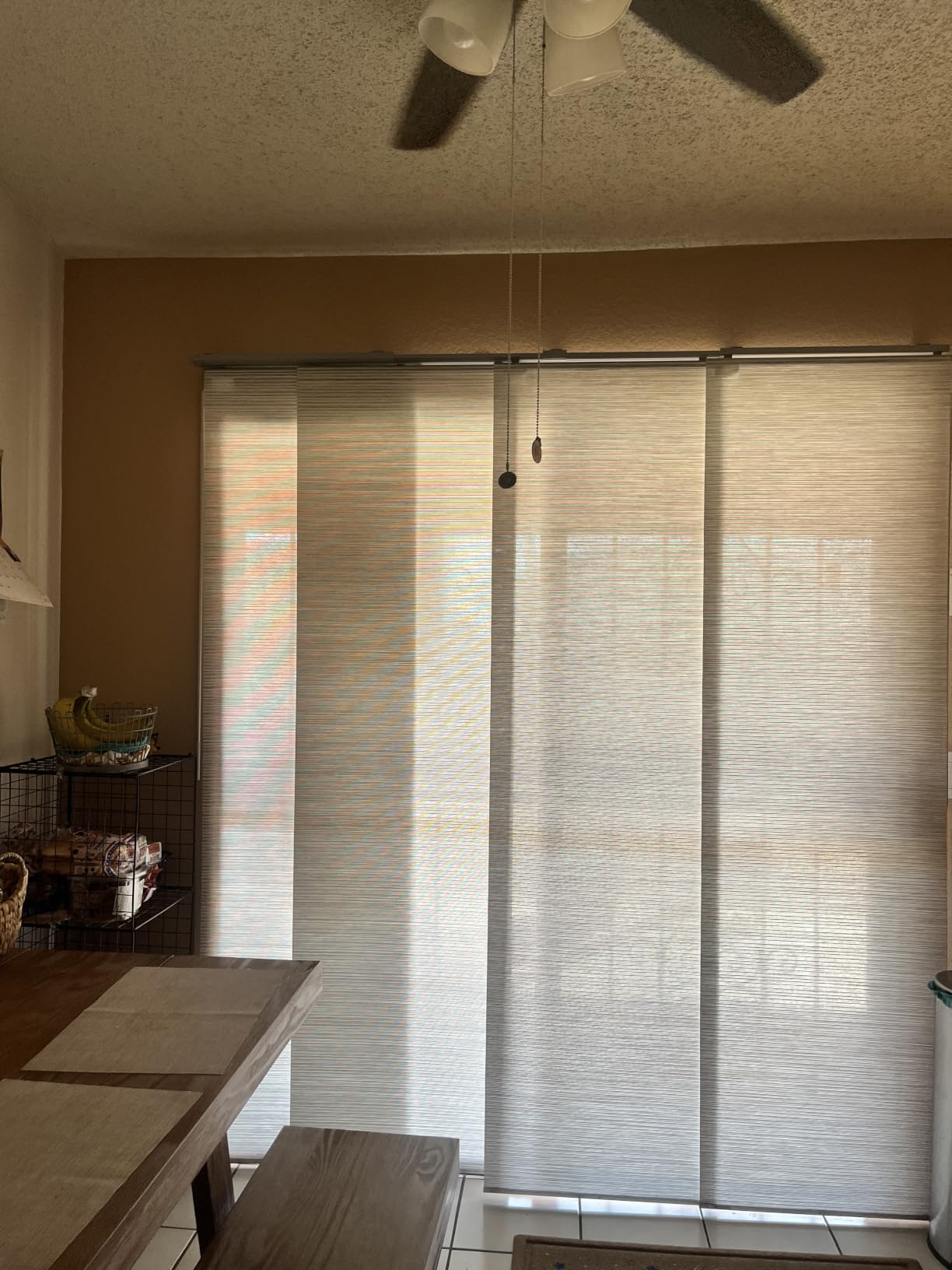 GoDear Design Woven Panel Track Blinds, Marble customer photo 2
