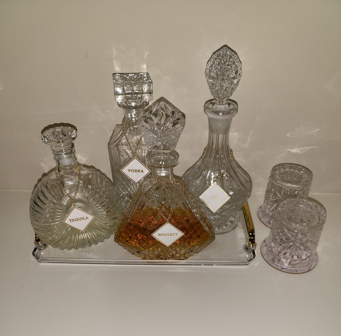 Whiskey Decanter Set, 2 Whiskey Glasses, Scotch Bourbon, Irish Cut customer photo 1