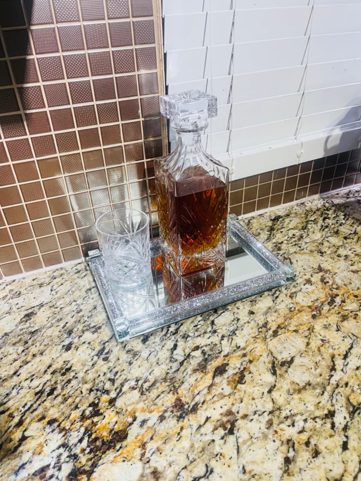 Whiskey Decanter Set, 2 Whiskey Glasses, Scotch Bourbon, Irish Cut customer photo 2