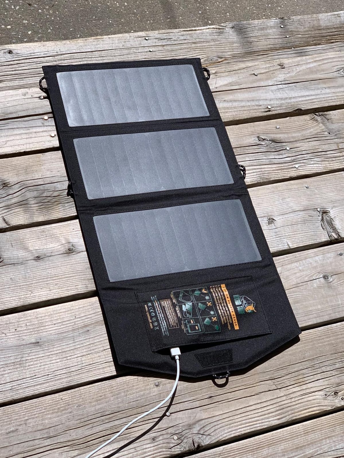 Ryno Tuff 21W Lightweight Portable Solar Charger for Camping - Foldable Solar Powered Cells with 2 USB Ports To Fast Charge Smartphones, Tablets & Battery Packs -Charge While Hiking, Camping & Fishing customer photo 2