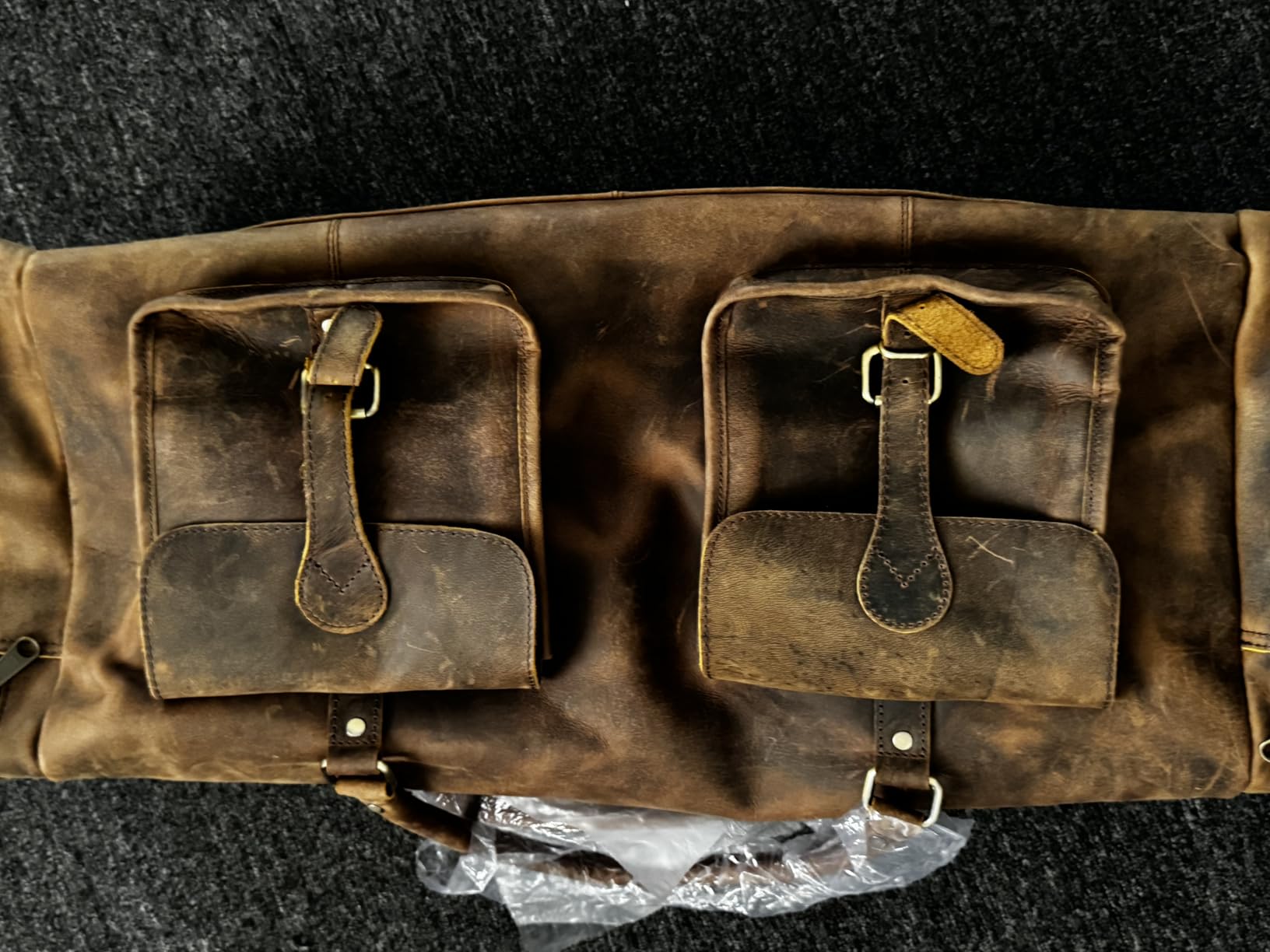 KomalC 28 Inch Leather Duffle Bag for Men & Women, Travel Gym Holdall customer photo 2