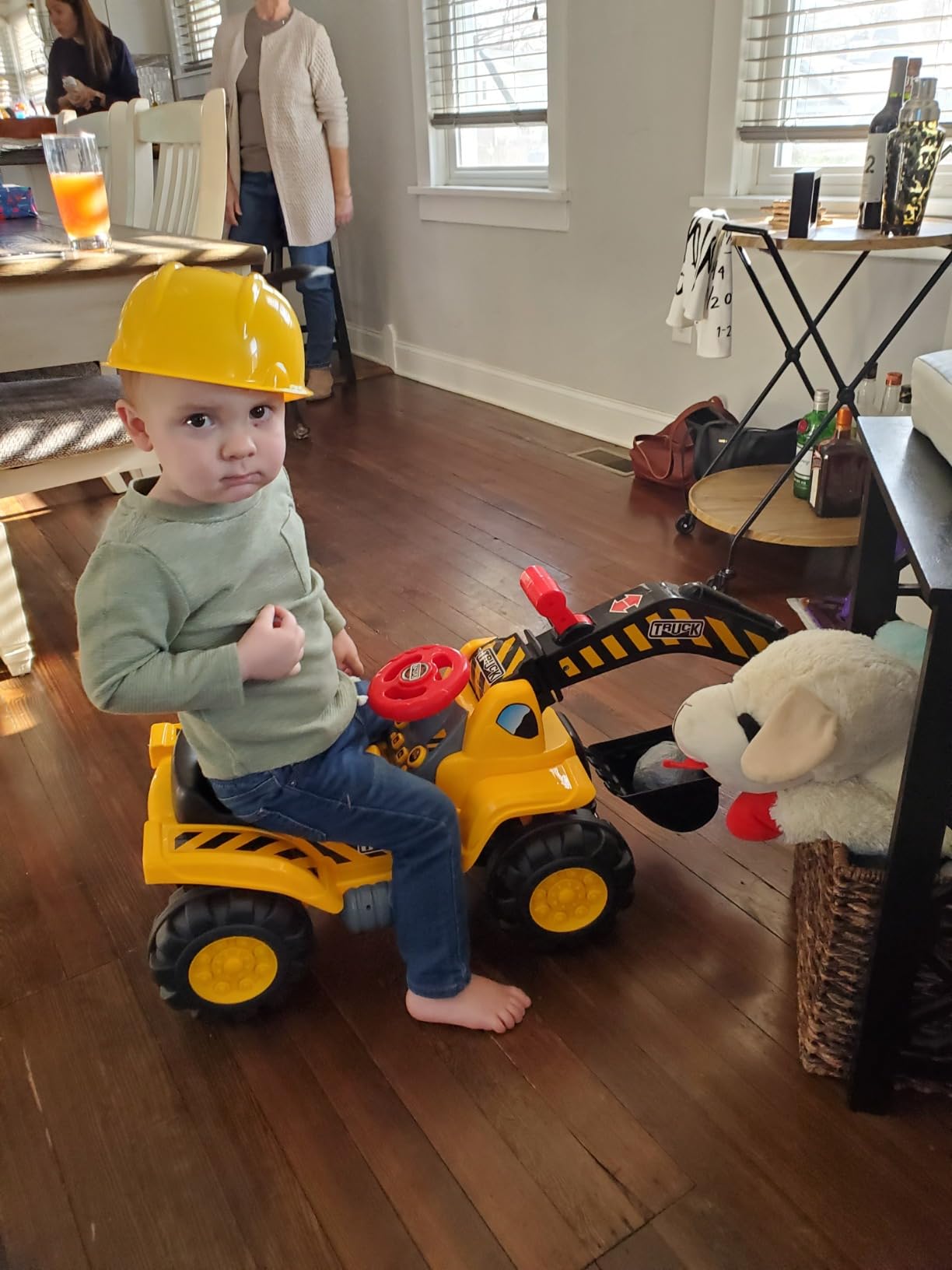 Play22 Toy Tractors for Kids Ride On Excavator - Sounds, Helmet & Rocks customer photo 2