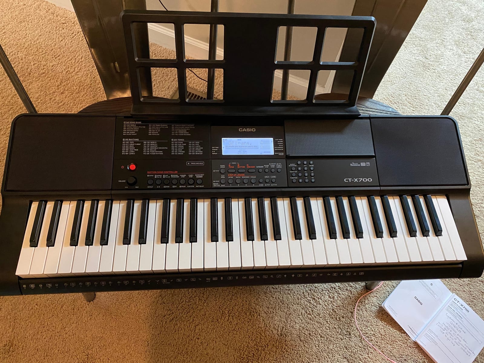 Casio CT-X700 61-Key Portable Keyboard | 600 Tones | AiX Sound Engine customer photo 2