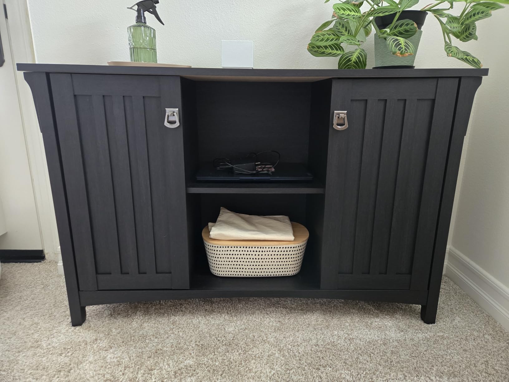 Bush Home Salinas Accent Storage Cabinet with Doors in Vintage Black customer photo 1