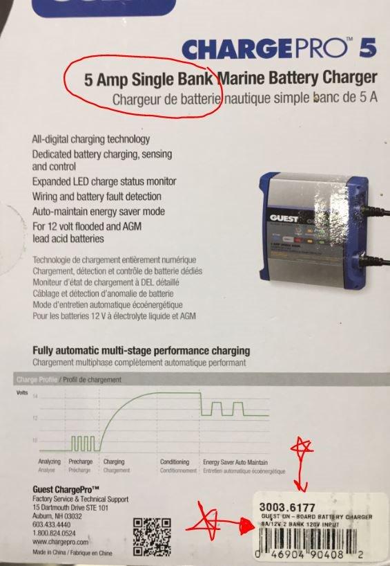 Guest ChargePro 8A 2-Bank Waterproof Onboard Battery Charger customer photo 2