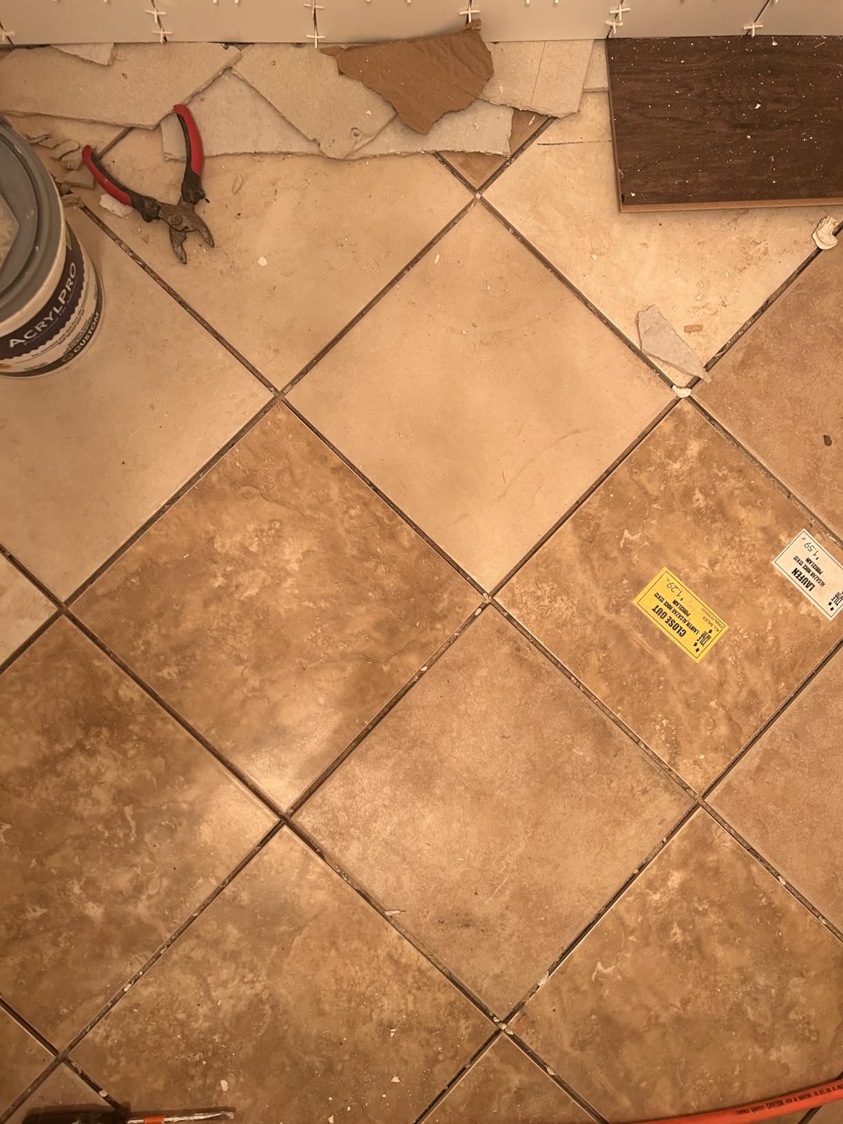 FloorPops FP2477 Fontaine Peel & Stick Floor Tiles, Blue customer photo 1