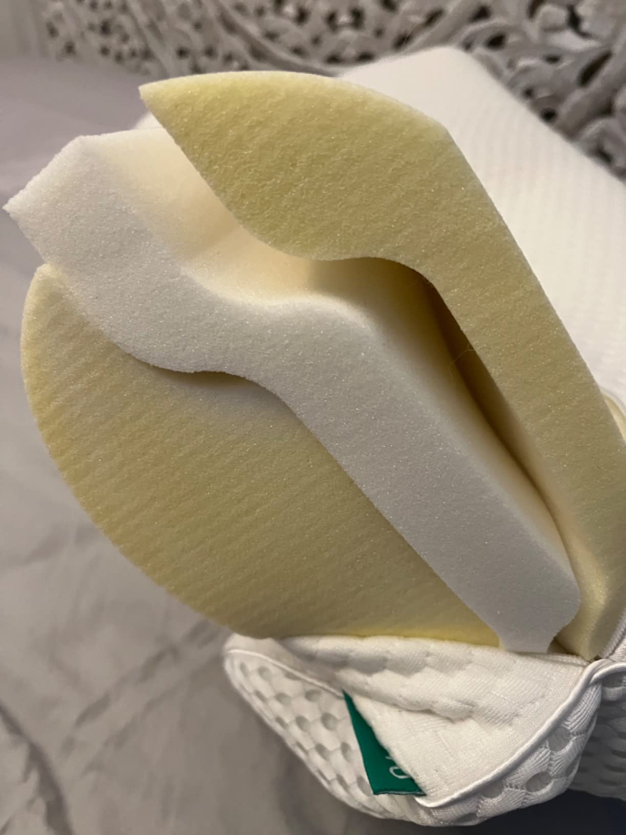 UTTU Cervical Pillow for Neck Pain Relief, Memory Foam Neck Pillow for Sleeping, Adjustable Orthopedic Sandwich Pillow, Contour Cooling for Side Back Stomach Sleeper, Queen(23.6